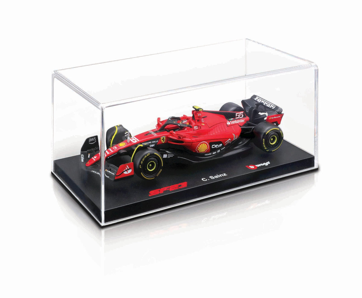 Burago - 1/43 Ferrari F1 SF-23 2023 w/ Helmet & Case (#55 Carlos