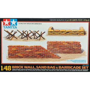 Box of the Tamiya - 1/48 Brick Wall, Sand Bag & Barricade Set