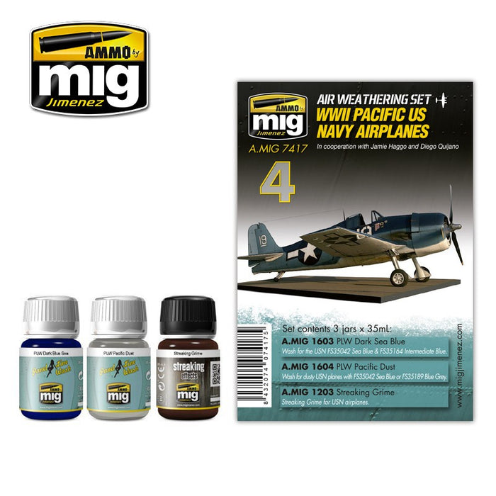 AMMO - 7417 WWII Pacific US Navy Airplanes (Air Weathering Set)