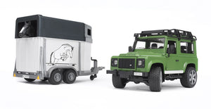 Bruder - Land Rover Defender  w/ Trailer & Horse