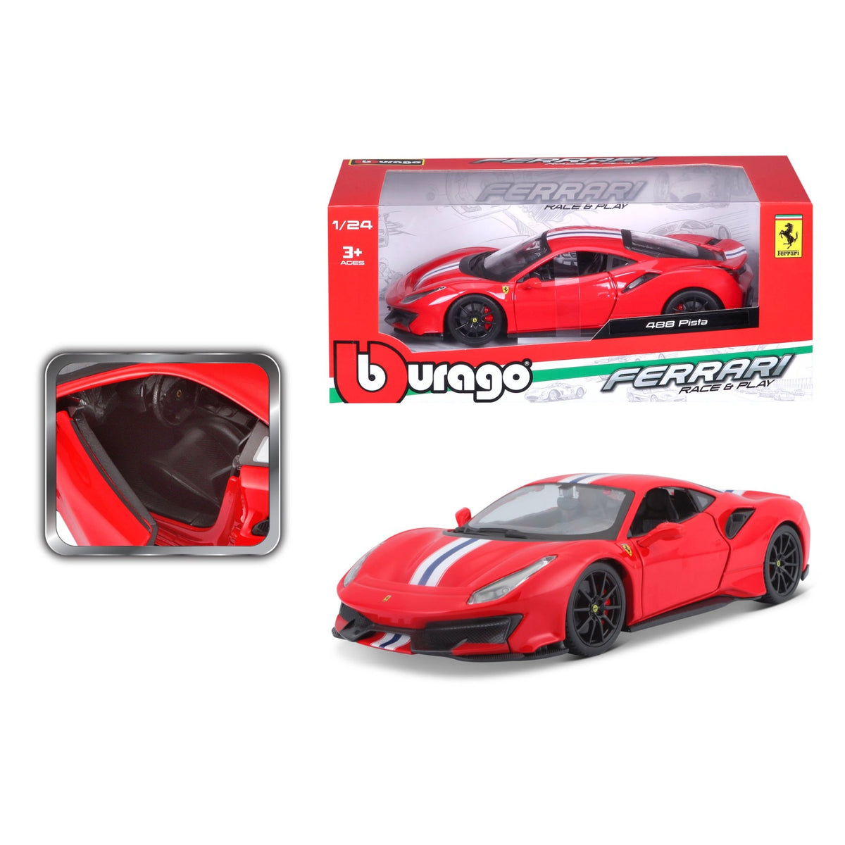 Burago - 1/24 Ferrari 488 Pista – Jix Hobbies