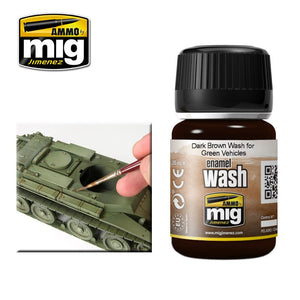 AMMO - 1005 Dark Brown Wash For Green Vehicles