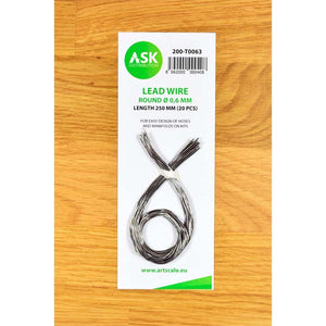 Art Scale Kit - Lead Wire - Round  0.6 mm x 250 mm (20 pcs)