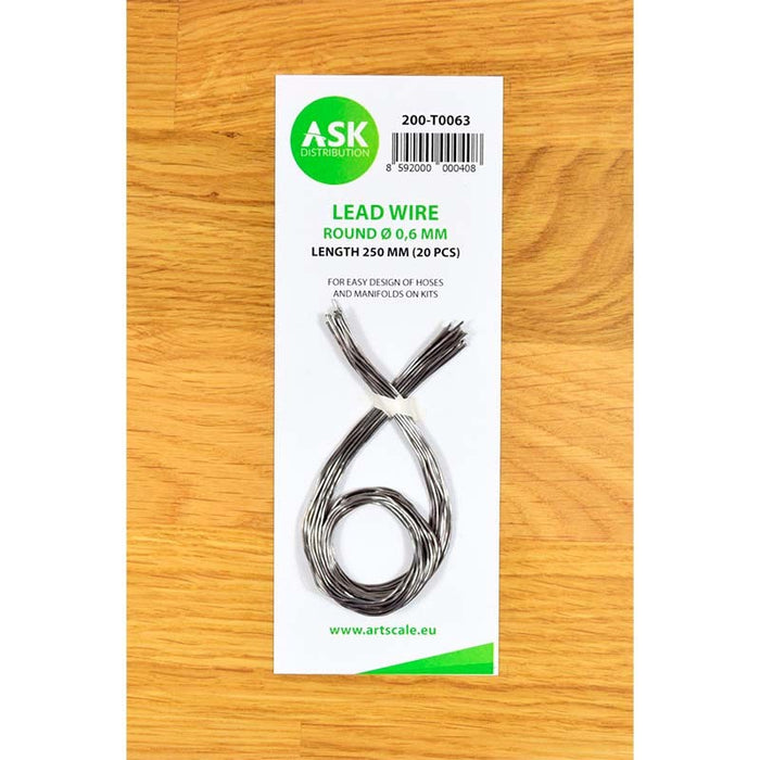 Art Scale Kit - Lead Wire - Round  0.6 mm x 250 mm (20 pcs)