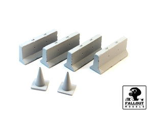 Fallout Models - 1/35 Modern Concrete Barrier Set