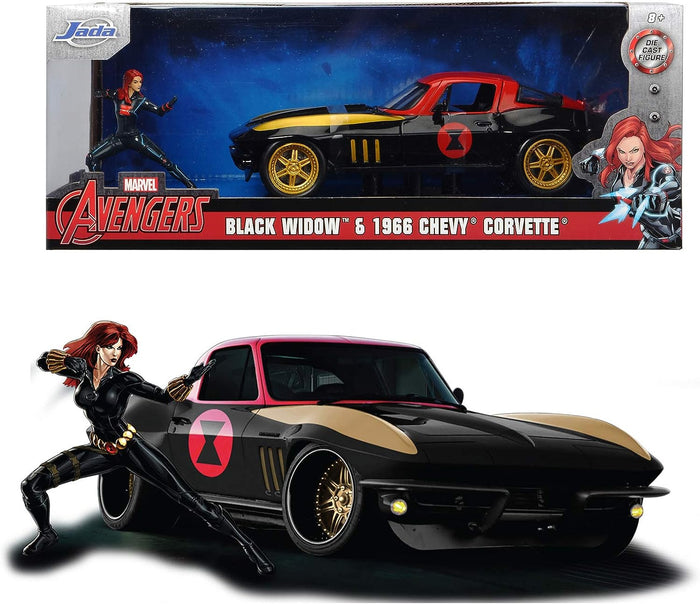 Jada - 1/24 Black Widow & Chevy Corvette 1966 (Marvel)