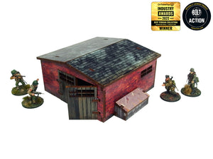 Micro Art Studio - WW2 Normandy Large Brick Shed PREPAINTED H00128