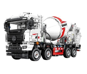 SEMBO - SANY Cement Truck w/PumpTrailer (61cm L) 2021pcs