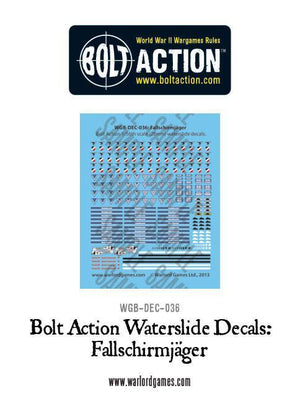 Warlord - Bolt Action Decals - German Fallschirmjager