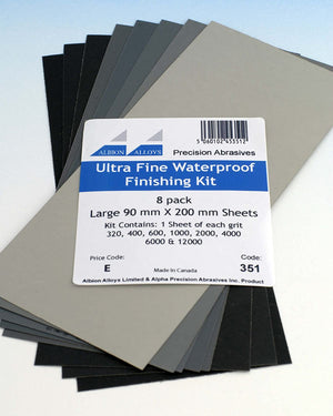 Albion Alloys - 351 Ultra Fine Waterproof Finishing Kit 320-12 000 Grit (8pc)