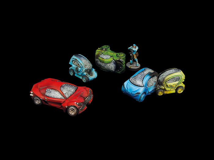Micro Art Studio - City Wrecked Cars set (5pc) T00091