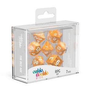 Oakie Doakie Dice - RPG Set Marble: Orange (7)