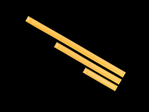 Micro Art Studio - Space Fighter Range Rulers 2.0 - Yellow (P00240)