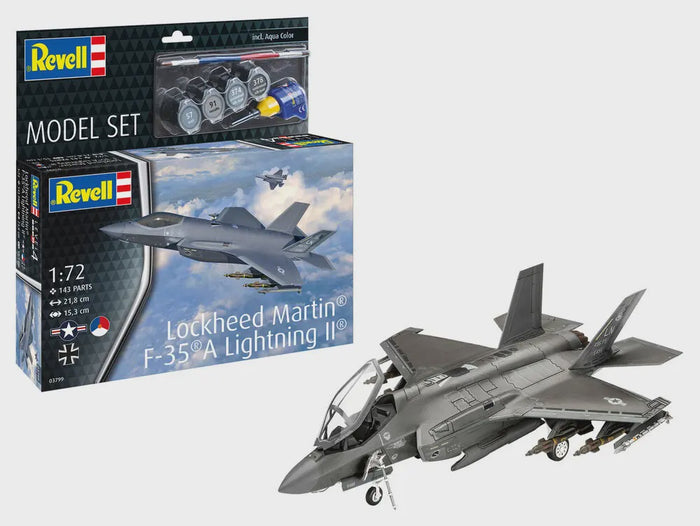 Revell - 1/72 F-35 A Lightning II (Model Set Incl. Paint)
