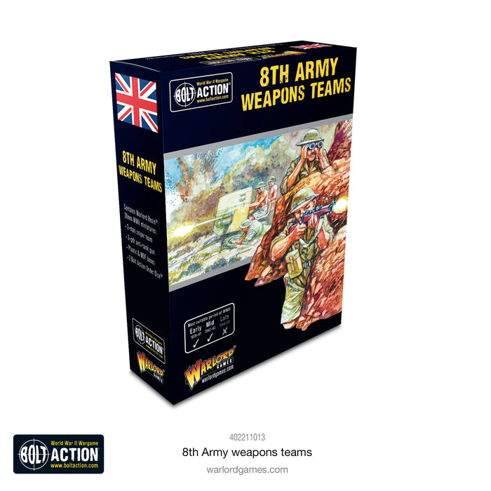 Warlord - Bolt Action: 8th Army Weapons Teams (QF 2-pdr & Sniper)