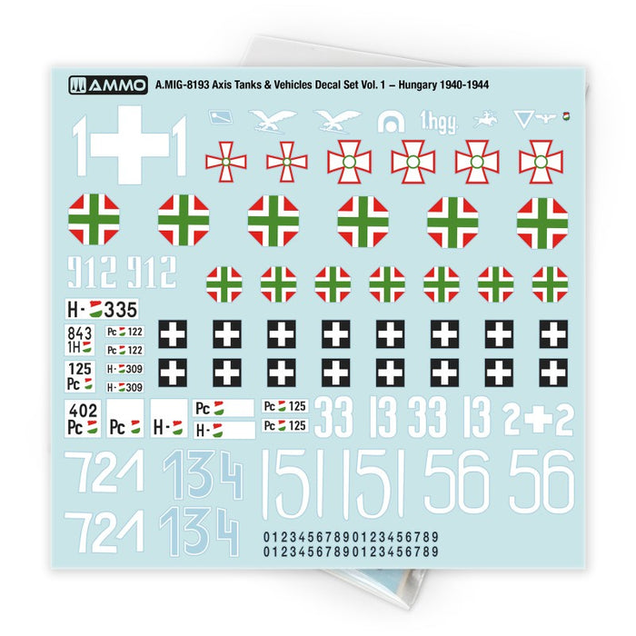 AMMO -  Axis Tanks & Vehicles Decal Set Vol. 1 - Hungary 1940-1944