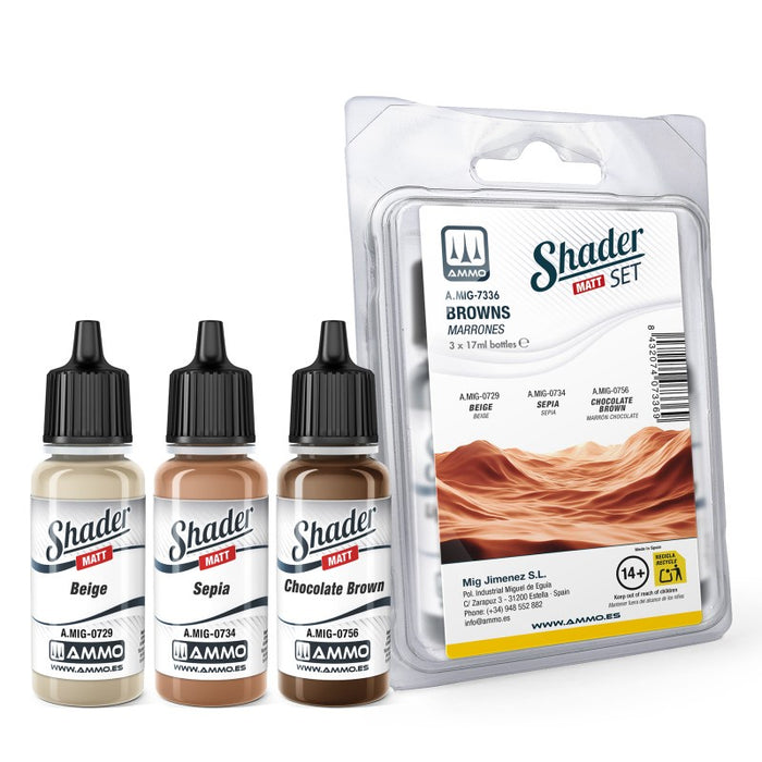 AMMO - 7336 Browns Matt Shader Set