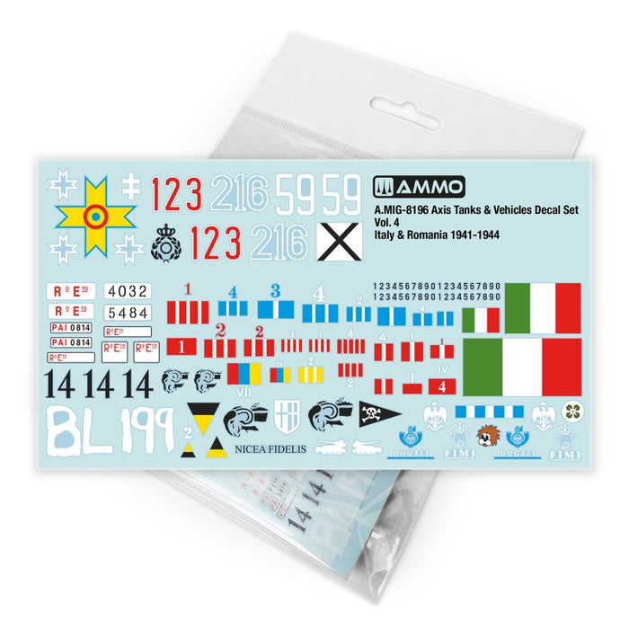 AMMO - Axis Tanks & Vehicles Decal Set Vol. 4 - Italy & Romania 1941-1944