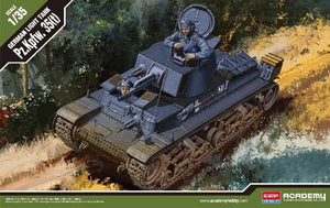 Model of a German light tank Pz.Kpfw. 35(t) with a detailed background