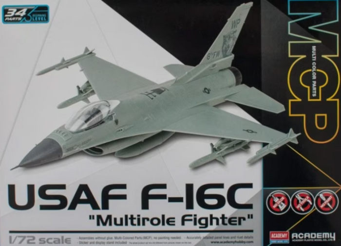 Academy - 1/72 F-16C USAF (MULTI Coloured)