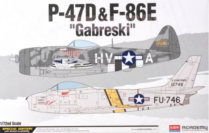 Academy - 1/72 P-47D & F-86E "Gabreski"