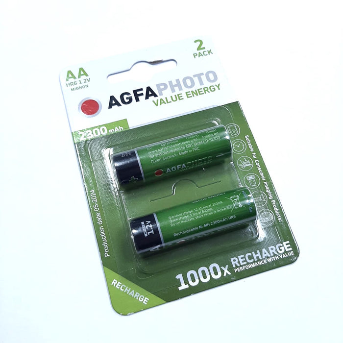 AgfaPhoto - 2300mAh AA - 2 Pack Rechargeable