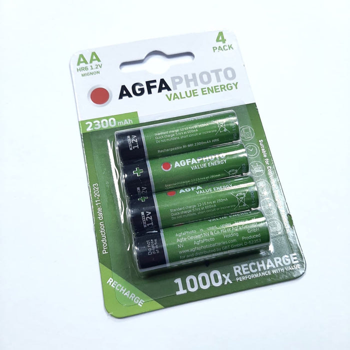 AgfaPhoto - 2300mAh AA - 4 Pack Rechargeable