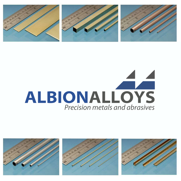 Albion Alloys - Slide Fit Tubes Brass 1.1/1.3/1.5/1.7mm (1each)
