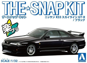 Aoshima - 1/32 Nissan R33 Skyline Gt-R Black (The Snap Kit)