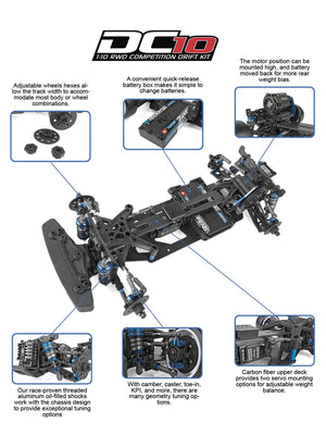 Associated R/C - 1/10 DC10 Drift Car Kit