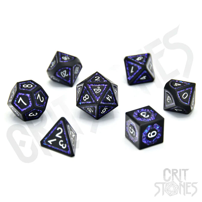 CritStones - Metal RPG Dice Set - Astral Gleam