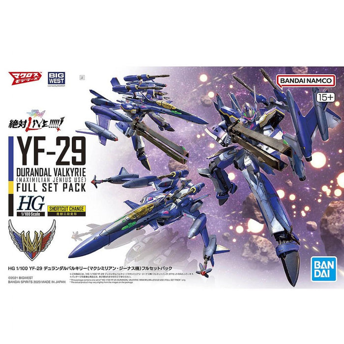 Bandai - 1/100 HG YF-29 Durandal Valkyrie Maximilian Jenius Use Full Set Pack