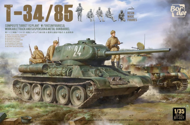 Border Model - 1/35 T-34/85 Composite Turret - 112 Plant w/ 5 Resin Figures