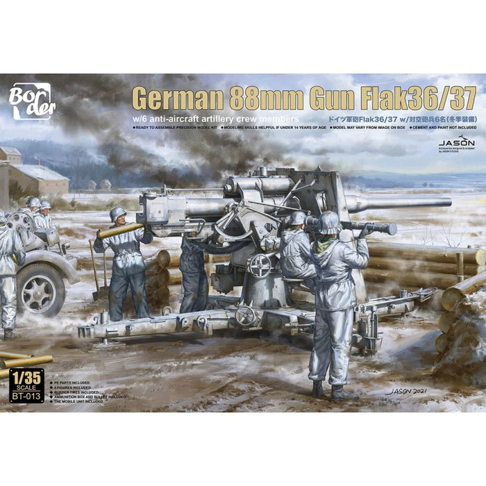 Border Model - 1/35 German 88mm Gun Flak37 w/ 6 Anti-Aircraft Artillery