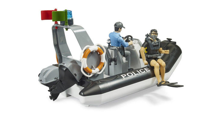 Bruder - Bworld Police Boat w/ 2 figures + accessories