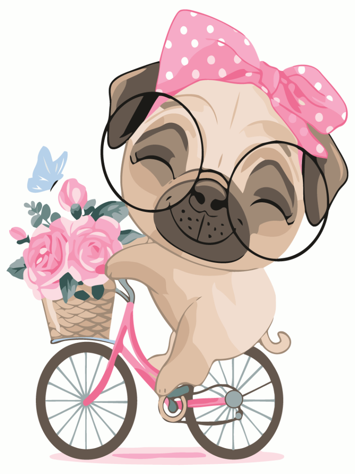 Brushme - Pug On A Bike Ride (KBS7096)