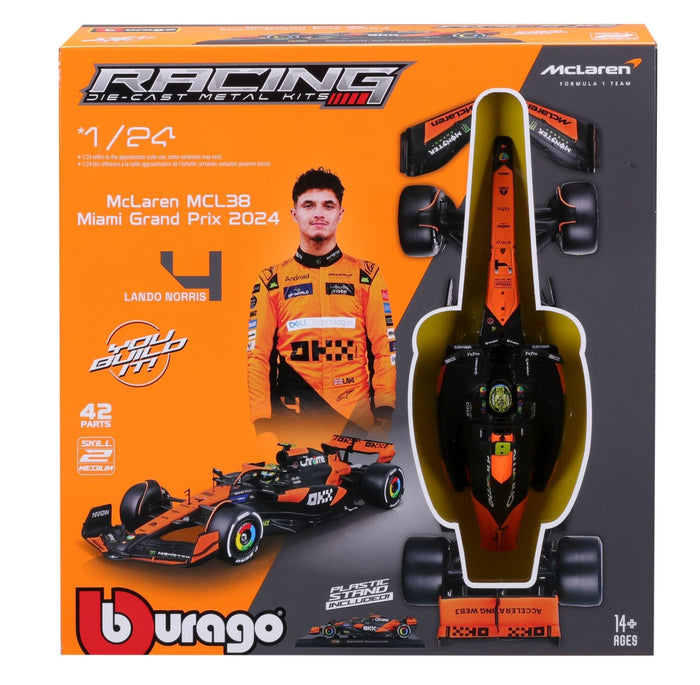 Burago - 1/24 Mclaren F1 MCL38 2024 Model Kit #4 Norris