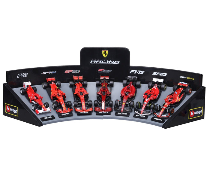 Burago - 1/43 Ferrari F1 Deluxe Gift Box (7 Cars + Stand)