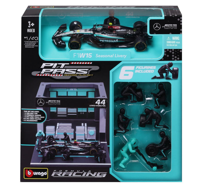 Burago - 1/43 Mercedes-AMG F1 W15 2024 Pit Pass #44 L. Hamilton