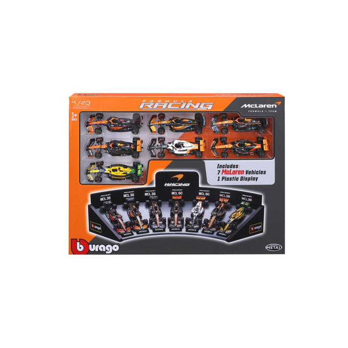 Burago - 1/43 McLaren F1 Deluxe Gift Box (7 Cars + Stand)