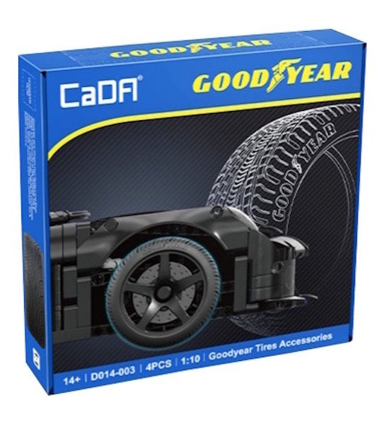 CaDA - 1/10 Goodyear Tyres (4pcs) (DED014-001W)