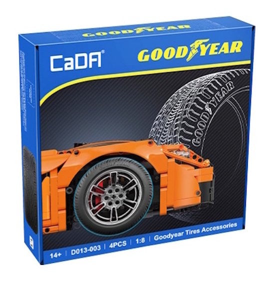 CaDA - 1/8 Goodyear Tyres (4pcs) (DED013-001W)