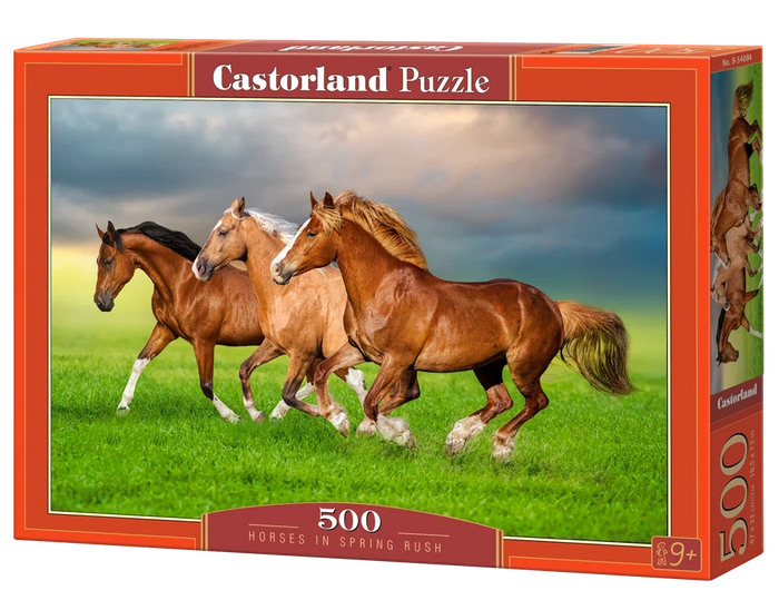Castorland - Horses in Spring Rush (500pcs)