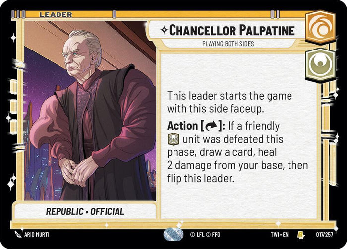 SWU - Chancellor Palpatine - Playing Both Sides (017/257)