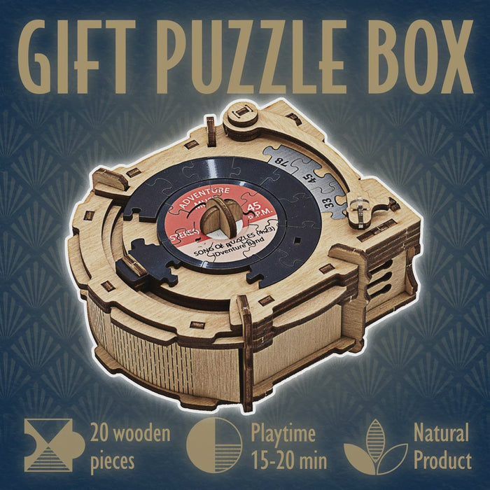iDventure - Gift Puzzle box - Cluepuzzle Record Player