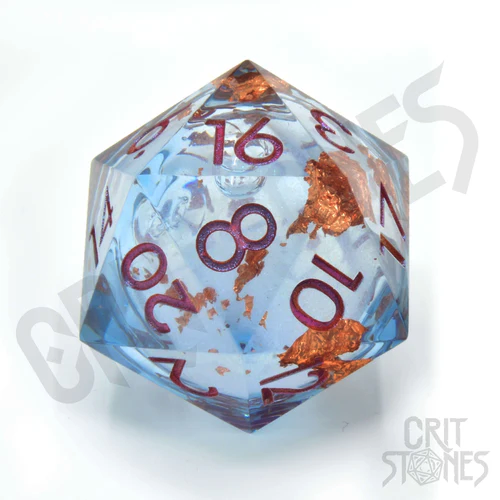 CritStones -  33mm D20 - Seraphic Reverie (Liquid Core)