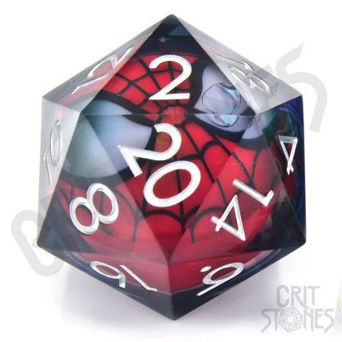 CritStones -  50mm D20 -  Spidey 50mm (Liquid Core)
