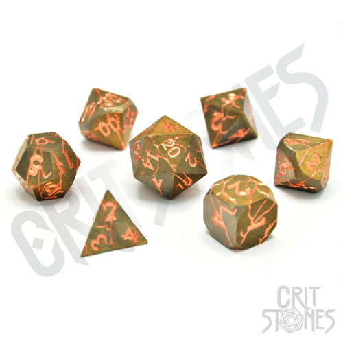 CritStones -  Metal RPG Dice Set - Broken Bastion