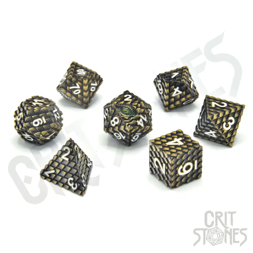 CritStones -  Metal RPG Dice Set - Drudaxizius