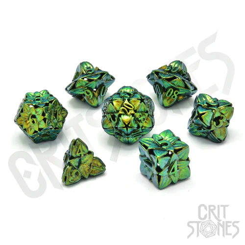 CritStones -  Metal RPG Dice Set - Feywild Charm